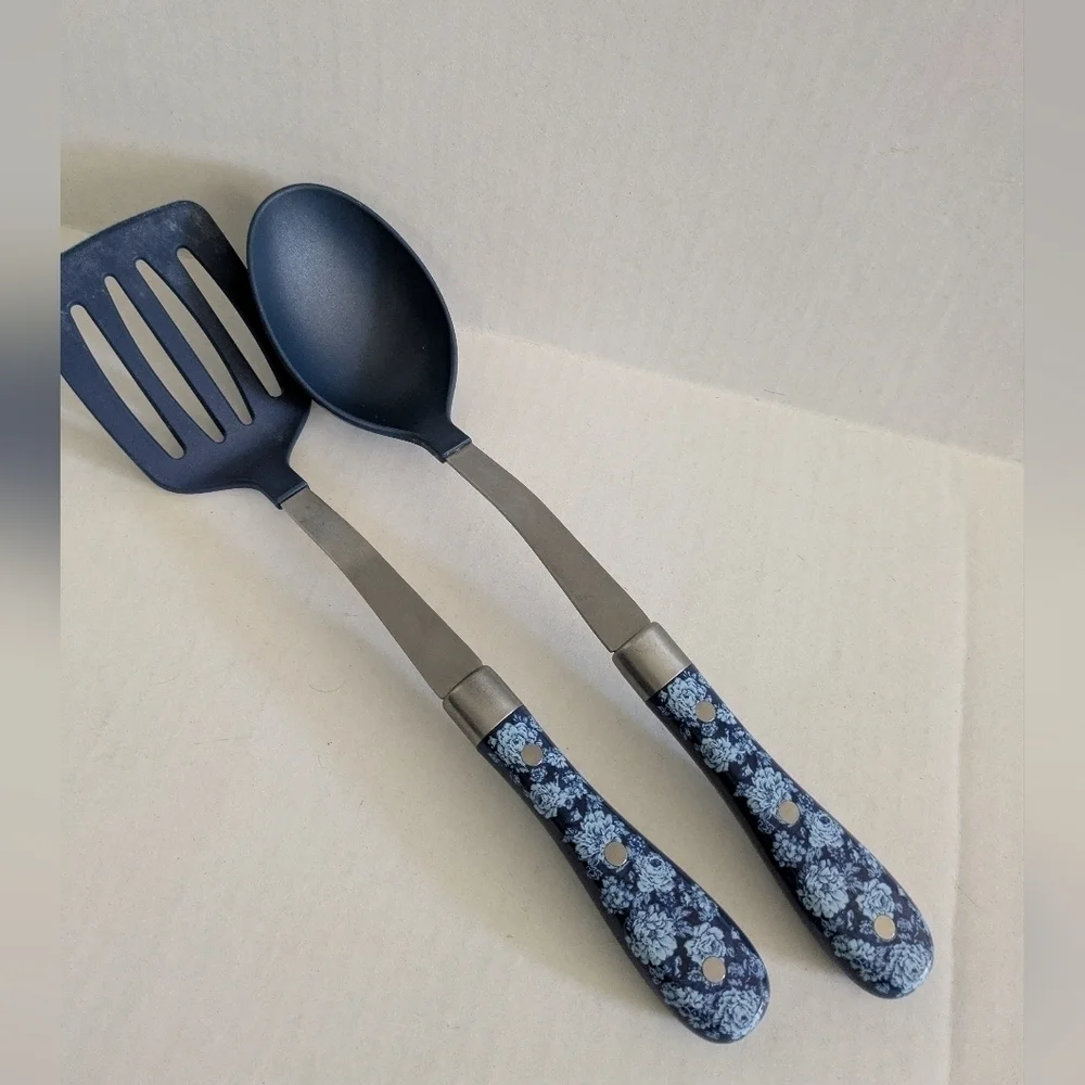 Pioneer Woman Frontier Rose Cooking Spatula and Spoon